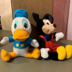 Mickey & Donald Duck Vintage Plush Toys Disney